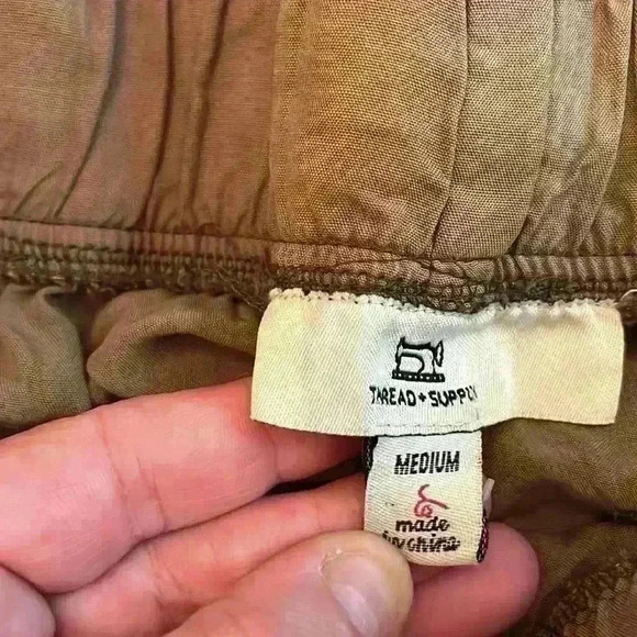 Thread & Supply Womens Size M Soft Lyocell Jogger Lounge Pants Olive Green - Picture 11 of 13